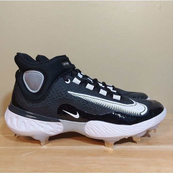 Nike Alpha Huarache Elite 4 Mid Baseball Cleats Black DJ6520-011 Men’s Size 9 - Picture 1 of 7